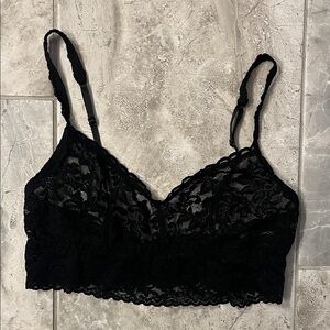 Hanky Panky Sheer Black Lace Bralette